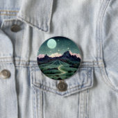 Moon Landscape Fantasy Ronde Button 7,6 Cm (In situ)