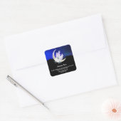 *~* Moon Landscape Floral AP24 Inttions Crystals Vierkante Sticker (Envelop)