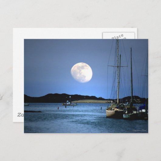 Moon Light Harbour Briefkaart (Voorkant / Achterkant)