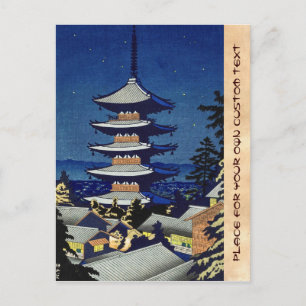 Moon Light in Yasaka Pagoda Asano Takeji Briefkaart