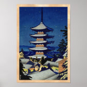 Moon Light in Yasaka Pagoda Asano Takeji Poster (Voorkant)