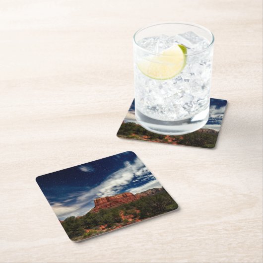 Moon Light over Sedona, Arizona Kartonnen Onderzetters (Insitu)