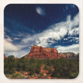 Moon Light over Sedona, Arizona Kartonnen Onderzetters (Voorkant)
