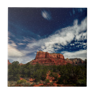 Moon Light over Sedona, Arizona Tegeltje