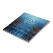 Moon Light Seal van Hecate Keramisch Altaar Tegel Tegeltje (Zijkant)