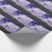Moon Light Stars Sky Trees grillig personaliseren Cadeaupapier (Hoek)
