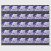 Moon Light Stars Sky Trees grillig personaliseren Cadeaupapier (Vlak)