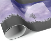 Moon Light Stars Sky Trees grillig personaliseren Cadeaupapier (Rol Hoek)