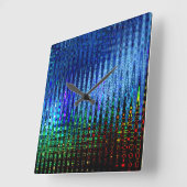 "Moon Lights"-blauwe abstracte klok (Hoek)