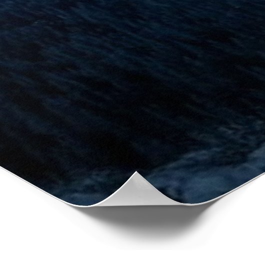 Moon Lit Mountain Night Poster (Hoek)