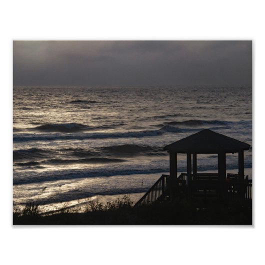 Moon Lit Waves OBX Foto Afdruk (Voorkant)