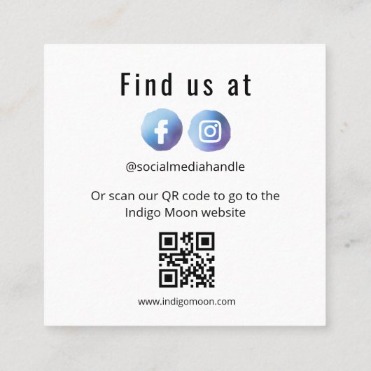 Moon Logo Visitekaartjes (Achterkant)