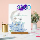 Moon & Lotus Acryl Welkom Teken Bord (Huwelijk)