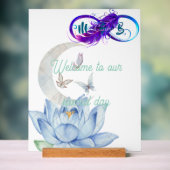 Moon & Lotus Acryl Welkom Teken Bord (Neutraal)