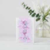 ** Moon Lotus Energy Healer Yoga Reiki Massage Visitekaartje (Staand voorkant)