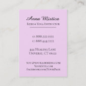** Moon Lotus Energy Healer Yoga Reiki Massage Visitekaartje (Achterkant)