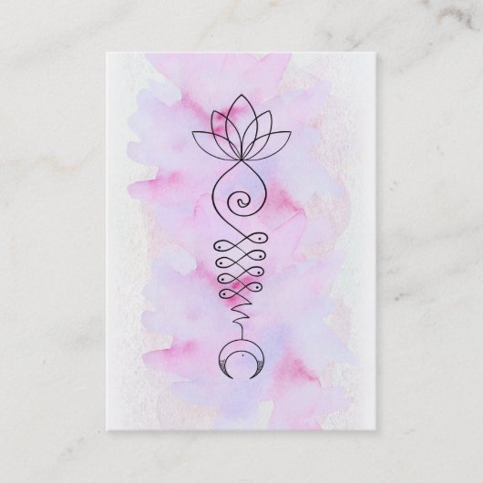 ** Moon Lotus Energy Healer Yoga Reiki Massage Visitekaartje (Voorkant)