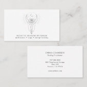 Moon Lotus Flower Crystal Energy Healing Visitekaartje (Voorkant / Achterkant)