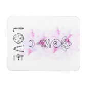 *~* Moon Lotus Path naar Nirvana Magneet (Horizontaal)