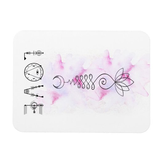 *~* Moon Lotus Path naar Nirvana Magneet (Horizontaal)