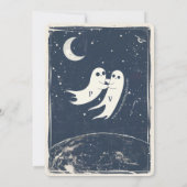 Moon Love Huwelijksuitnodiging Kaart (Achterkant)