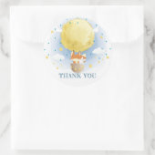 Moon Luchtballon Dank u Ronde Sticker (Tas)