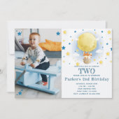 Moon Luchtballon Foto Verjaardag Kaart (Voorkant)