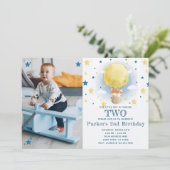 Moon Luchtballon Foto Verjaardag Kaart (Staand voorkant)