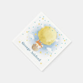 Moon luchtballon gepersonaliseerd servet (Hoek)