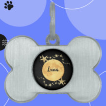 Moon Luna Gold Stars Persoonlijke ID-tag