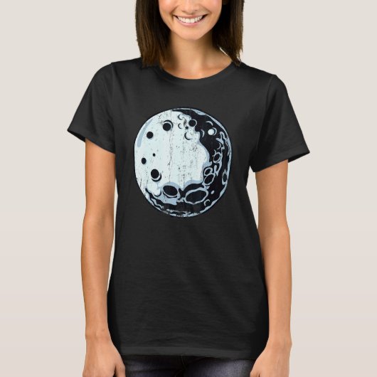 Moon Lunar Art Humor Vrouwen Trots T-shirt (Voorkant)