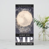 Moon Magic Celestial Sky Birthday Party VIP Ticket (Staand voorkant)