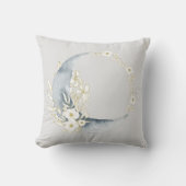 Moon Magic Crescent Moon & Floral Pattern Kussen (Voorkant)