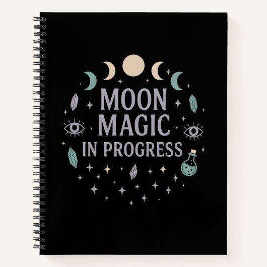 Moon Magic in Progress - Celestial Vibes Notitieboek (Voorkant)