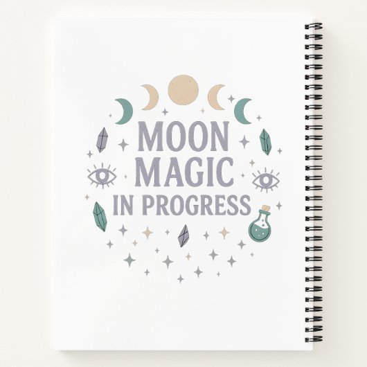 Moon Magic in Progress - Celestial Vibes Notitieboek (Achterkant)