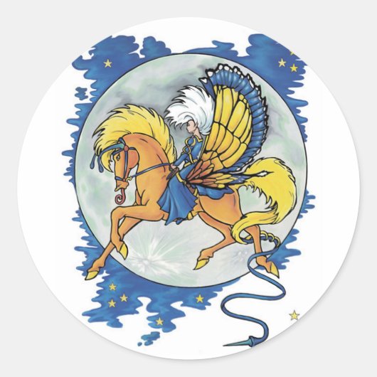 Moon Magic Ronde Sticker (Voorkant)