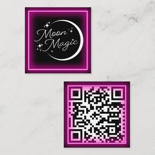 Moon Magic van Brittni Vierkante Visitekaartje (Voorkant / Achterkant)