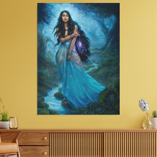 Moon Maiden Canvas Afdruk (Insitu (Woonkamer))
