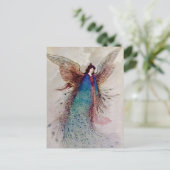 “Moon Maiden” Fairy Art by Warwick Goble Briefkaart (Staand voorkant)