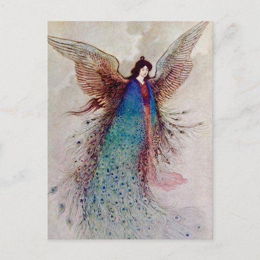 “Moon Maiden” Fairy Art by Warwick Goble Briefkaart (Voorkant)