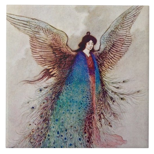 “Moon Maiden” Fairy Art by Warwick Goble Tegeltje (Voorkant)
