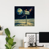 Moon Mailbox - Pastel Painterly Style Art Poster (Thuiskantoor)