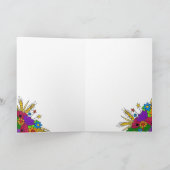 Moon Mama Oekraïense volkskunst Happy Birthday Kaart (Binnen)