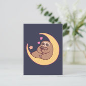 Moon Mama Sloth en Babies Briefkaart (Staand voorkant)