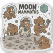 MOON MAMMOTHS grappig Sticker (Voorkant)