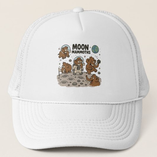 MOON MAMMOTHS grappig Trucker Pet (Voorkant)