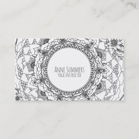 Moon Mandala-kaarten Visitekaartje (Voorkant)