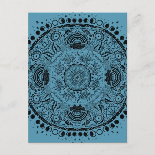 Moon Mandala MoonChild Yoga Briefkaart (Voorkant)