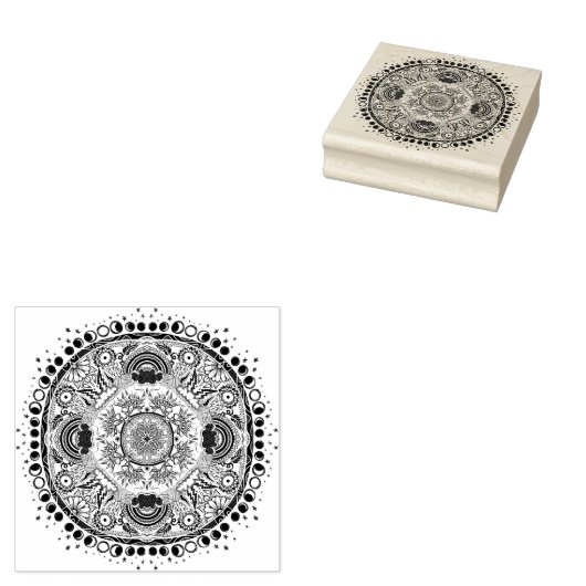 Moon Mandala MoonChild Yoga Rubberstempel (Gestempeld)