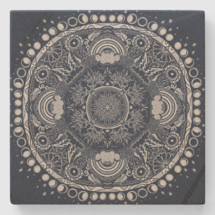 Moon Mandala MoonChild Yoga Stenen Onderzetter